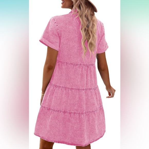 Pink Denim Dress - Picture 3 of 3